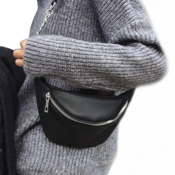 fashion waist fanny pack women pu leather belt zipper waist bag chest tote purse(black
fashion waist fanny pack women pu leather belt zipper waist bag chest tote purse(black