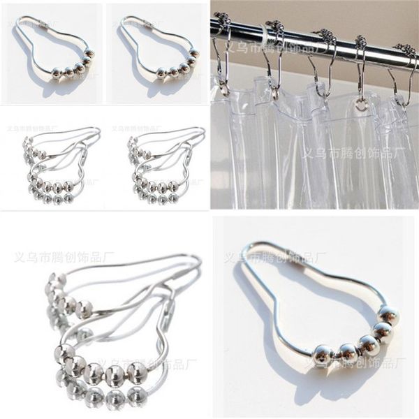 new stainless steel curtain hooks bath roller ball shower curtains glide rings convenient home bathroom accessories in 32 n2 
new stainless steel curtain hooks bath roller ball shower curtains glide rings convenient home bathroom accessories in 32 n2