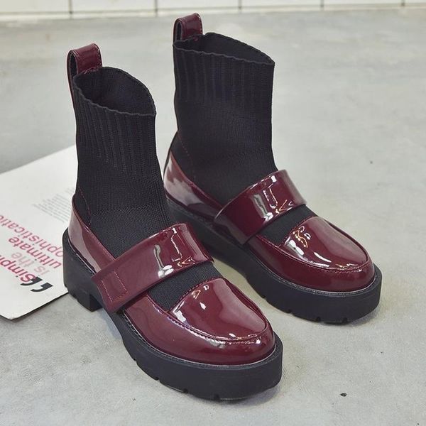 fashion low-cylinder women boots british-style elastic thin socks hight-chunky heel women's shoes, Black
fashion low-cylinder women boots british-style elastic thin socks hight-chunky heel women's shoes, Black