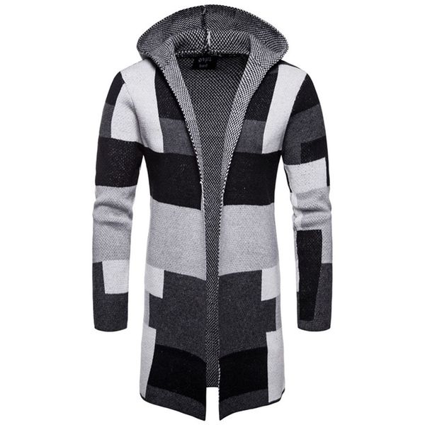 men's wool hooded cardigan autumn winter warm thick slim fit patchwork fashion long clothes knitted cotton casual male sweaters 201224, White;black
men's wool hooded cardigan autumn winter warm thick slim fit patchwork fashion long clothes knitted cotton casual male sweaters 201224, White;black