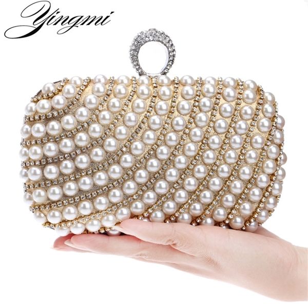 yingmi pearl diamond-studded evening with a diamond bag women's rhinestone day clutch female wedding/party bags y201224
yingmi pearl diamond-studded evening with a diamond bag women's rhinestone day clutch female wedding/party bags y201224