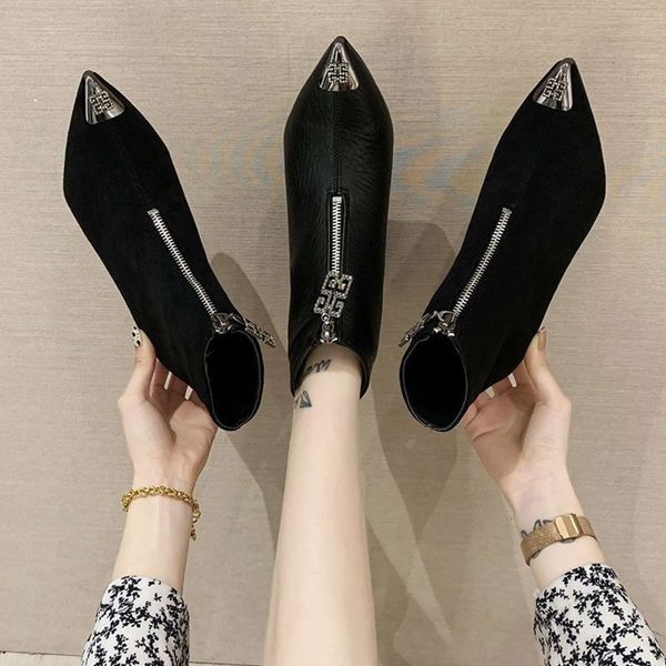 slim women's new pointed thin heel fashion boots in autumn and winter 2020, White;red
slim women's new pointed thin heel fashion boots in autumn and winter 2020, White;red