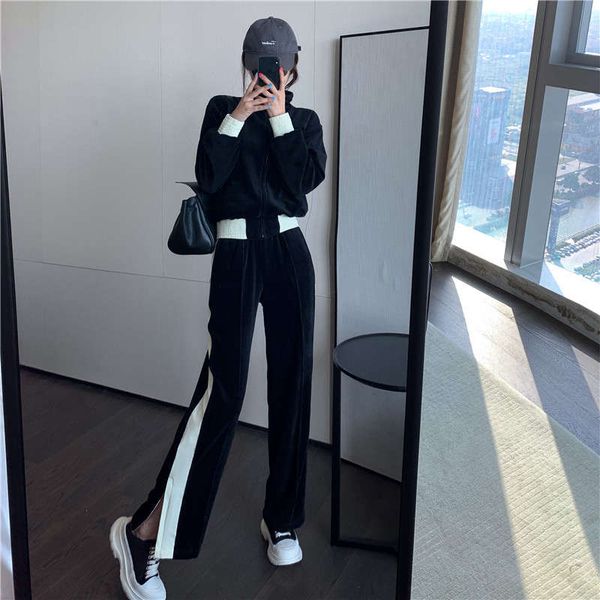 golden velvet leisure sports women autumn winter 2020 new foreign style running fitness sweater two piece suit fashion, Gray
golden velvet leisure sports women autumn winter 2020 new foreign style running fitness sweater two piece suit fashion, Gray