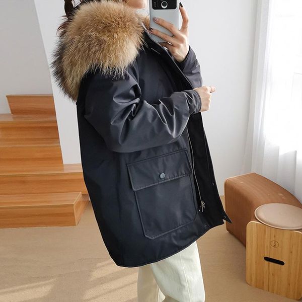 janveny double sided down jacket women long parka winter duck down coat hooded real raccoon fur female puffy feather overcoat1, Black
janveny double sided down jacket women long parka winter duck down coat hooded real raccoon fur female puffy feather overcoat1, Black