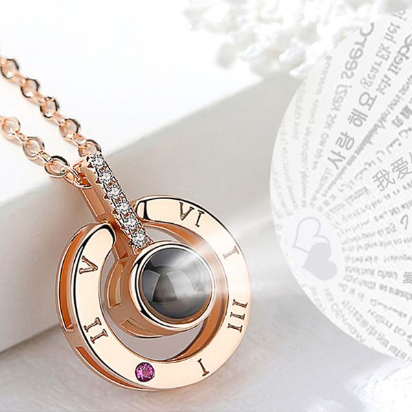 huitan round/heart pendant necklace for women with unique projection function 100 language "i love you" love necklaces, Silver
huitan round/heart pendant necklace for women with unique projection function 100 language "i love you" love necklaces, Silver