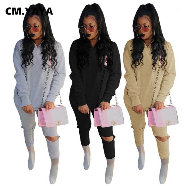 cm.yaya activewear women's set hooded sweatshirt cut out jogger pants set sporty tracksuit fitness two piece matching outfit1, Gray
cm.yaya activewear women's set hooded sweatshirt cut out jogger pants set sporty tracksuit fitness two piece matching outfit1, Gray