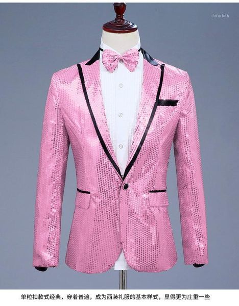 pink sequin one button dress blazers 2020 brand new nightclub prom men suit jacket wedding stage singer costume (bowtie include)1, White;black
pink sequin one button dress blazers 2020 brand new nightclub prom men suit jacket wedding stage singer costume (bowtie include)1, White;black