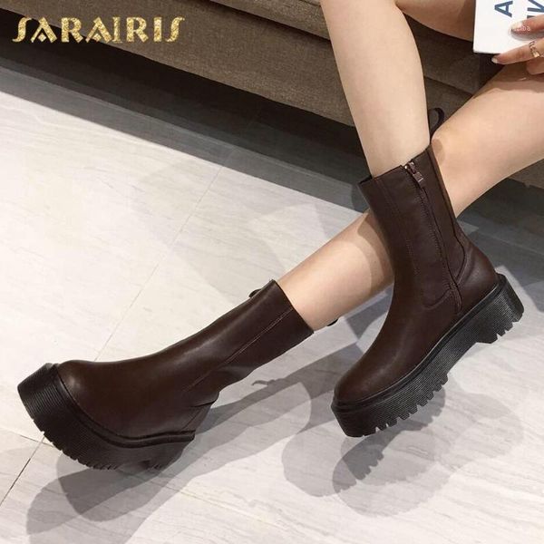 boots sarairis 2021 design british style ins shoes laides woman zipper platform non-slip rubber sole comfy female1, Black
boots sarairis 2021 design british style ins shoes laides woman zipper platform non-slip rubber sole comfy female1, Black