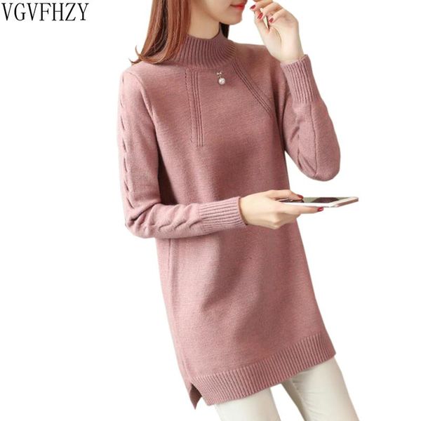 women's sweaters medium long sweater dress women 2021 autumn winter knit high collar pullovers female tricot jumper pull femme, White;black
women's sweaters medium long sweater dress women 2021 autumn winter knit high collar pullovers female tricot jumper pull femme, White;black