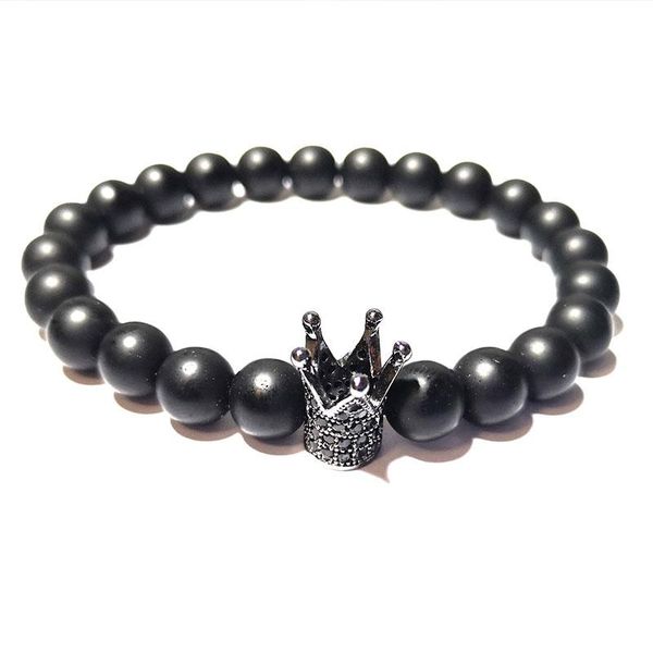 fashion round beads stone bracelet matte black agates with cz crown jewelry women men bracelet party birthday holiday gift
fashion round beads stone bracelet matte black agates with cz crown jewelry women men bracelet party birthday holiday gift