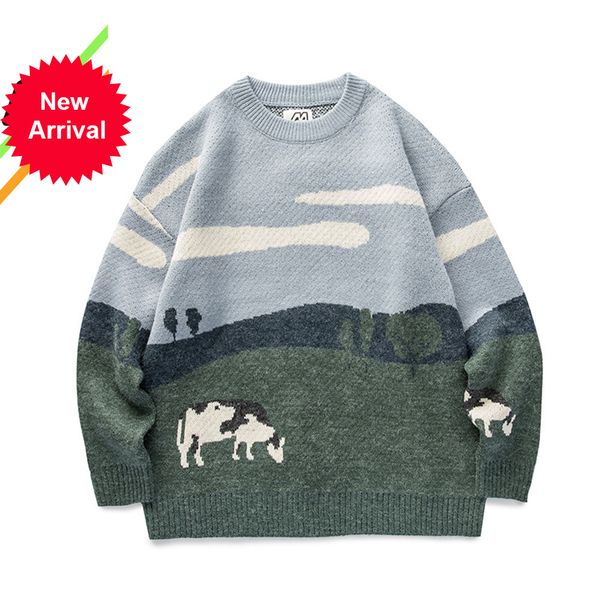 new men cows vintage winter sweaters 2021 mens o-neck korean fashions sweater women casual harajuku clothes dy70, White;black
new men cows vintage winter sweaters 2021 mens o-neck korean fashions sweater women casual harajuku clothes dy70, White;black