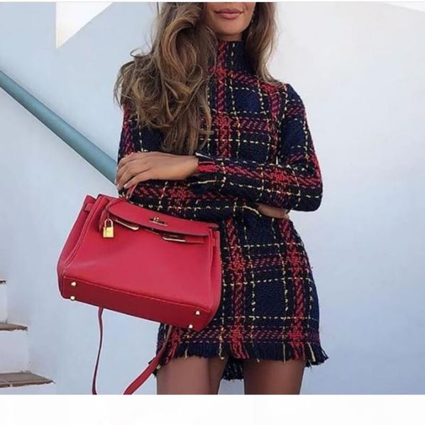 elegant plaid tweed women dress winter office lady long sleeve warm christmas dress vintage autumn dresses festa z130, Black;gray
elegant plaid tweed women dress winter office lady long sleeve warm christmas dress vintage autumn dresses festa z130, Black;gray