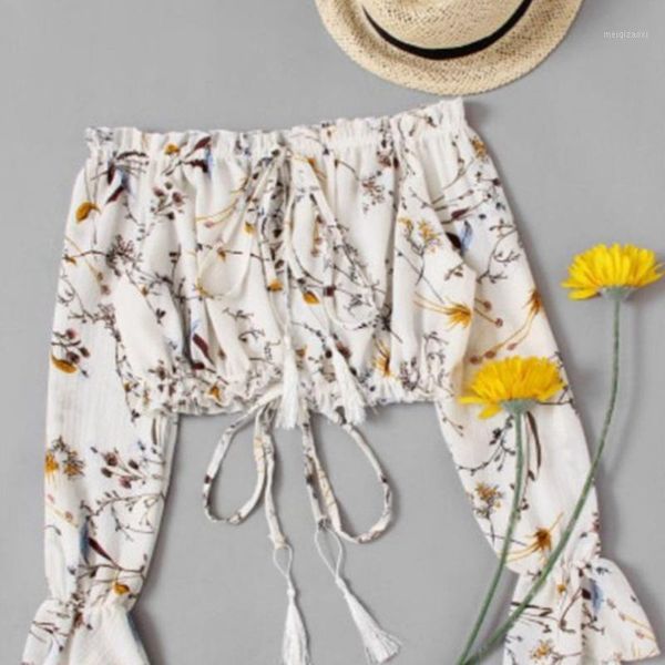 summer women off shoulder chiffon blouse shirt long sleeve floral print blouse spring autumn cropped fashionable1, White
summer women off shoulder chiffon blouse shirt long sleeve floral print blouse spring autumn cropped fashionable1, White
