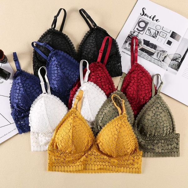korean style lace bralette backless women solid padded bra hollow deep v women underwear thin adjustable triangle cup bra, Red;black
korean style lace bralette backless women solid padded bra hollow deep v women underwear thin adjustable triangle cup bra, Red;black