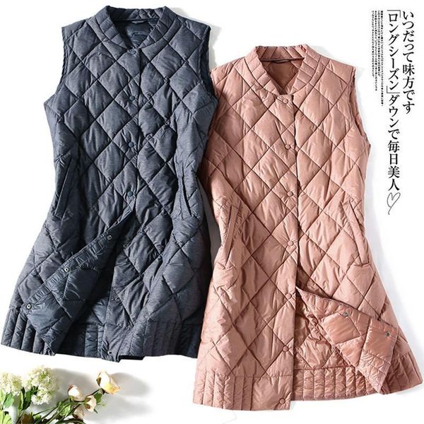 2020 new sleeveless waistcoat coat autumn winter women ultra light white duck down vest parka female midi long down jacket plus size1, Black
2020 new sleeveless waistcoat coat autumn winter women ultra light white duck down vest parka female midi long down jacket plus size1, Black