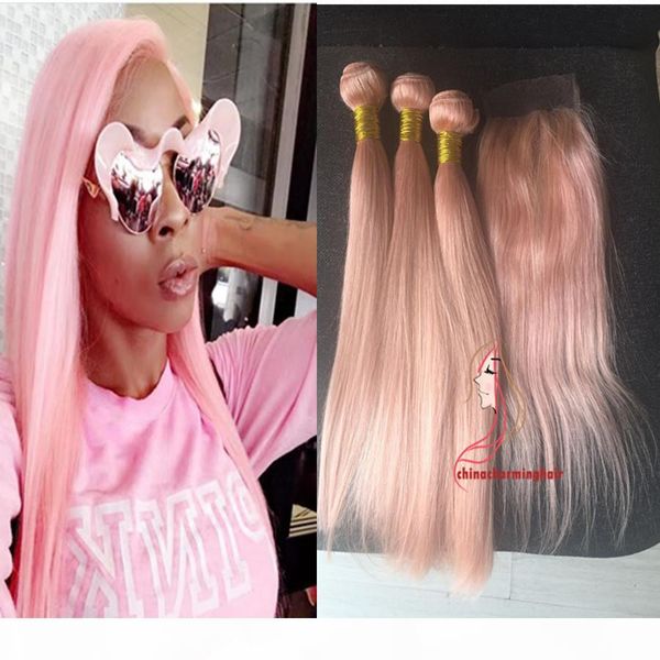 pink virgin hair with closure human hair silky straight 3pcs pink hair bundles with lace closure, Black
pink virgin hair with closure human hair silky straight 3pcs pink hair bundles with lace closure, Black