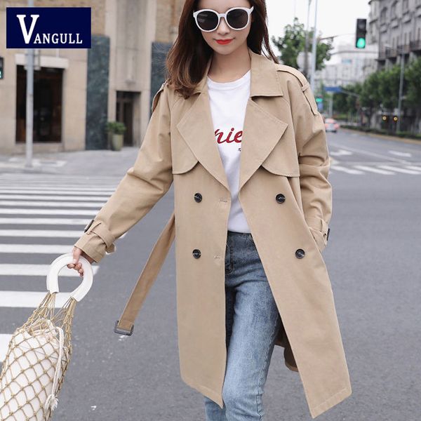vangull women casual long trench coat with sashes double breasted women's windbreaker 2020 chic office coat ladies outerwear 1028, Tan;black
vangull women casual long trench coat with sashes double breasted women's windbreaker 2020 chic office coat ladies outerwear 1028, Tan;black