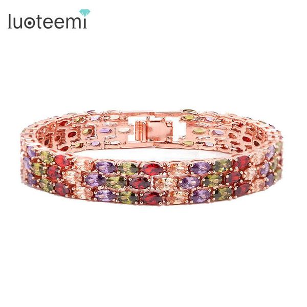 luoteemi trendy accessories fashion rose gold-color 3rows multi-color cubic zircon luxury bracelet bangle for women gift, Black
luoteemi trendy accessories fashion rose gold-color 3rows multi-color cubic zircon luxury bracelet bangle for women gift, Black