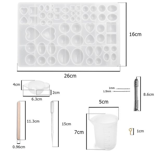 1set resin jewelry casting molds heart round oval drop crystal uv epoxy resin pendant diy jewelry making tools set wmtruj bdesybag, Black
1set resin jewelry casting molds heart round oval drop crystal uv epoxy resin pendant diy jewelry making tools set wmtruj bdesybag, Black