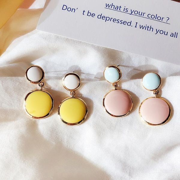 2020 new design fashion jewelry spring style round drip oil earrings mix color fresh statement earring for girls gift for woman, Silver
2020 new design fashion jewelry spring style round drip oil earrings mix color fresh statement earring for girls gift for woman, Silver