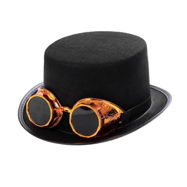 punk black steampunk men/women hat with googles gothic party festival hats accessories, Blue;gray
punk black steampunk men/women hat with googles gothic party festival hats accessories, Blue;gray