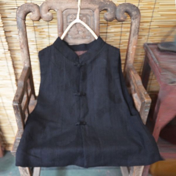 hjiyg happy 2020 left button button bank vest cotton and hemp women's clothing spring and autumn chinese cardigan style zen vest ptcmb, White;black
hjiyg happy 2020 left button button bank vest cotton and hemp women's clothing spring and autumn chinese cardigan style zen vest ptcmb, White;black