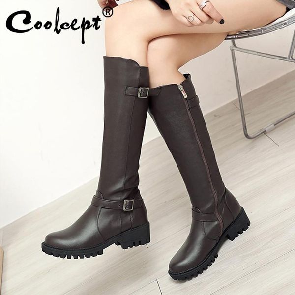 coolcept new women winter knee high boots zipper buckle women fashion long boots ladies daily footwear size 33-43, Black
coolcept new women winter knee high boots zipper buckle women fashion long boots ladies daily footwear size 33-43, Black