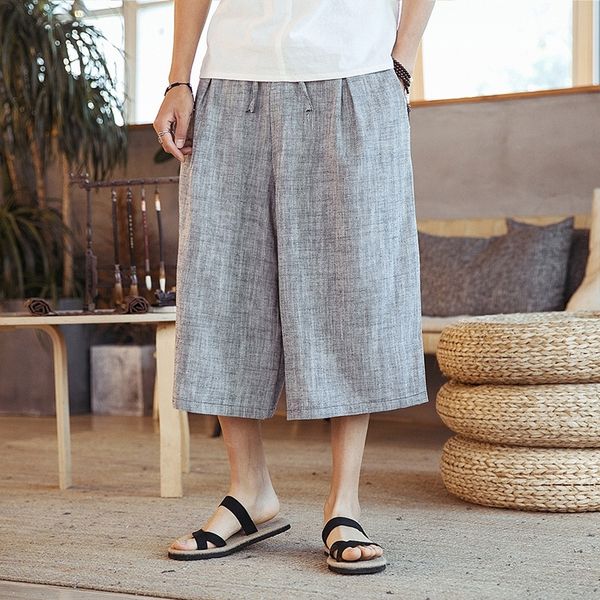 njoon 2020 trendy men's summer loose and comfortable cut national style cropped linen pants national trousers and trousers striped l st, Blue
njoon 2020 trendy men's summer loose and comfortable cut national style cropped linen pants national trousers and trousers striped l st, Blue