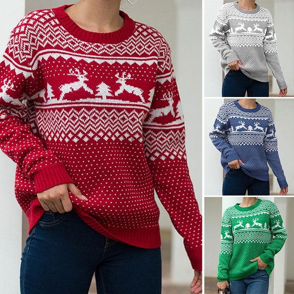 autumn winter christmas pullover sweater women's round neck long sleeve pullover fawn sweater, White;black
autumn winter christmas pullover sweater women's round neck long sleeve pullover fawn sweater, White;black