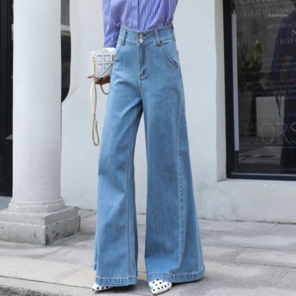 women's jeans double button close high waist wide leg straight loose for women1, Blue
women's jeans double button close high waist wide leg straight loose for women1, Blue
