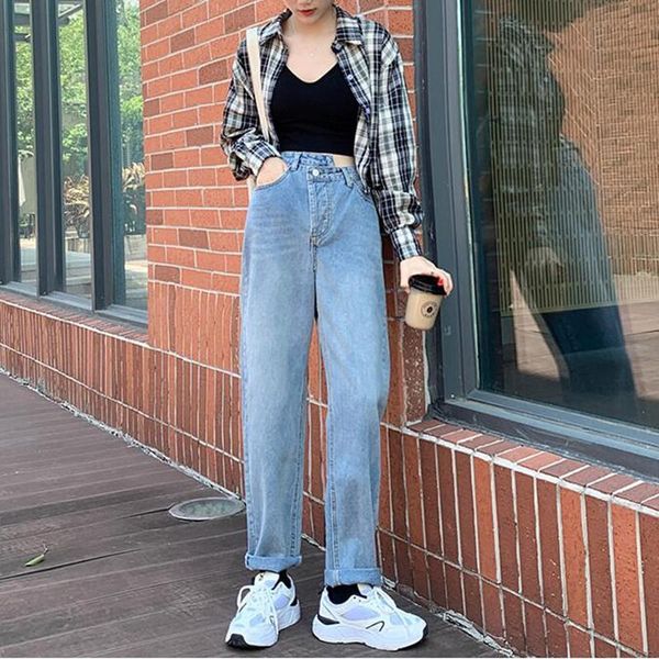 woman jeans high waist clothes wide leg denim clothing blue streetwear vintage quality 2020 fall fashion harajuku straight pants
woman jeans high waist clothes wide leg denim clothing blue streetwear vintage quality 2020 fall fashion harajuku straight pants