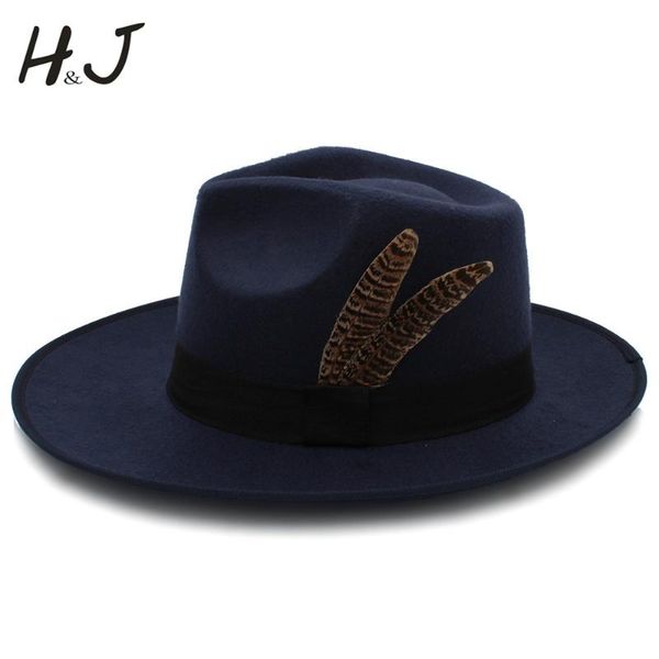 fashion men felt fascinator fedora hat winter autumn wide brim jazz hat gentleman sombrero dad panama size 58, Blue;gray
fashion men felt fascinator fedora hat winter autumn wide brim jazz hat gentleman sombrero dad panama size 58, Blue;gray