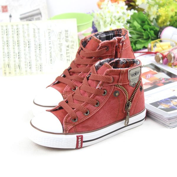 high new canvas sneakers boy winter female help children's students cloth baby shoes, Black;red
high new canvas sneakers boy winter female help children's students cloth baby shoes, Black;red