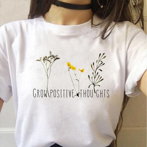 new grow positive thoughts t shirt vintage women floral print tshirt summer cartoon graphic printed tee casual shirts, White
new grow positive thoughts t shirt vintage women floral print tshirt summer cartoon graphic printed tee casual shirts, White
