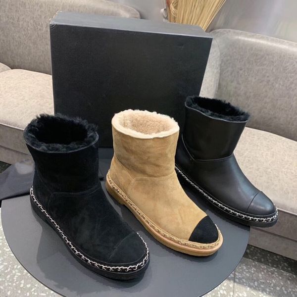 sweeheart classic leather fashionable lamb wool wild chain simple genuine snow boots 41 1026, Black
sweeheart classic leather fashionable lamb wool wild chain simple genuine snow boots 41 1026, Black