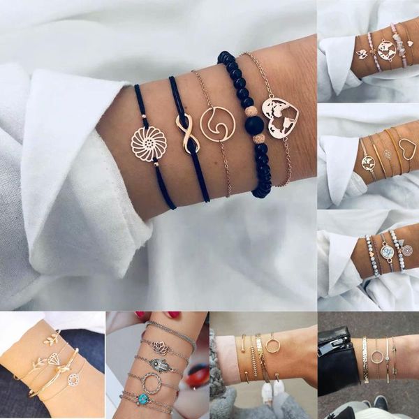 hocole charm chain bracelets for women heart bead bohemian gold metal bangle strand bracelet sets fashion party jewelry gifts, Black
hocole charm chain bracelets for women heart bead bohemian gold metal bangle strand bracelet sets fashion party jewelry gifts, Black