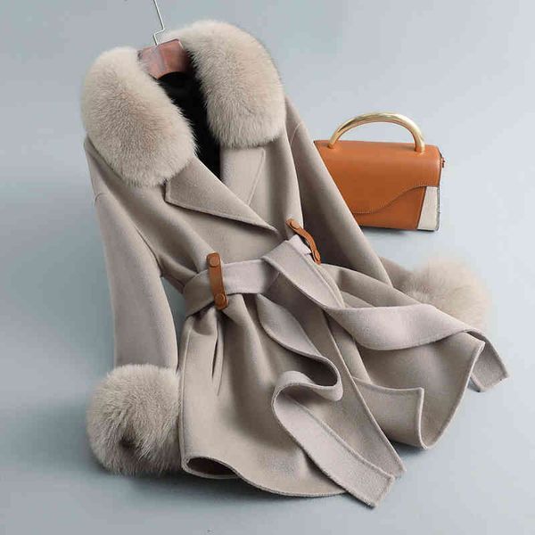 women's wool & blends women spring fashion cashmere fur coat style collar cuff trench female outerwear zy3691 wd3k, Black
women's wool & blends women spring fashion cashmere fur coat style collar cuff trench female outerwear zy3691 wd3k, Black