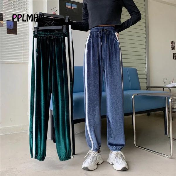 women's pants & capris autumn velvet drawstring side stripe sweatpants women plus size 5xl 6xl baggy harem streetwear high waist jogger, Black;white
women's pants & capris autumn velvet drawstring side stripe sweatpants women plus size 5xl 6xl baggy harem streetwear high waist jogger, Black;white