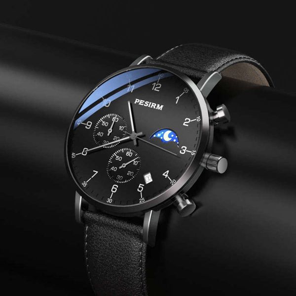 fashion men's watch handsome business casual elegant fashion men's watch leather waterproof quartz watch 6rzm, Slivery;brown 
fashion men's watch handsome business casual elegant fashion men's watch leather waterproof quartz watch 6rzm, Slivery;brown