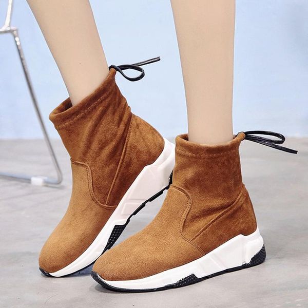 pointed toe slip-on winter snow woman shoes height increasing ankle boots, Black
pointed toe slip-on winter snow woman shoes height increasing ankle boots, Black