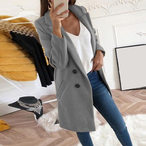 2019 fashion plus size women woolen coat autumn casual jacket female office lady solid long style turn-down collar coat1, Black
2019 fashion plus size women woolen coat autumn casual jacket female office lady solid long style turn-down collar coat1, Black