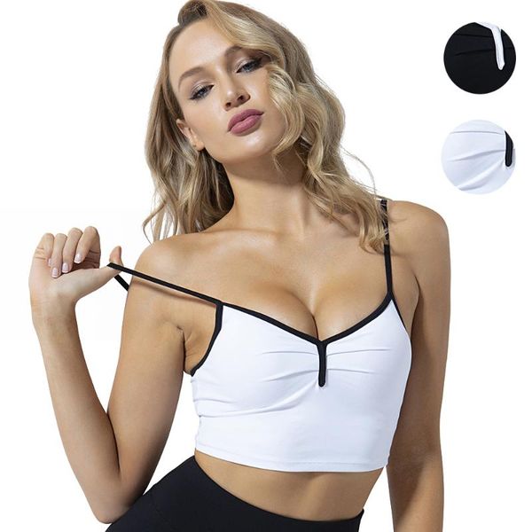 gym clothing sports bra fashion color blocking straps shockproof pullover 8515 yoga fitness underwear, White;black
gym clothing sports bra fashion color blocking straps shockproof pullover 8515 yoga fitness underwear, White;black