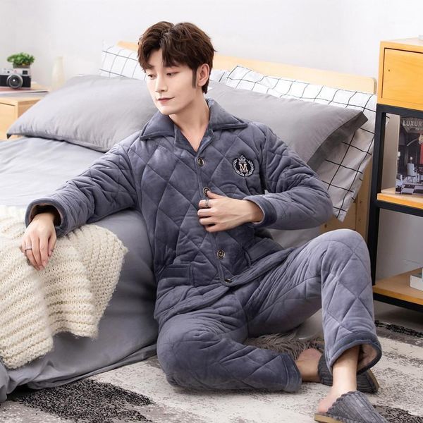 mimi autumn and winter three layer thickened coral fleece cotton pajamas winter flannel warm cotton jacket home clothes1, Black;brown
mimi autumn and winter three layer thickened coral fleece cotton pajamas winter flannel warm cotton jacket home clothes1, Black;brown