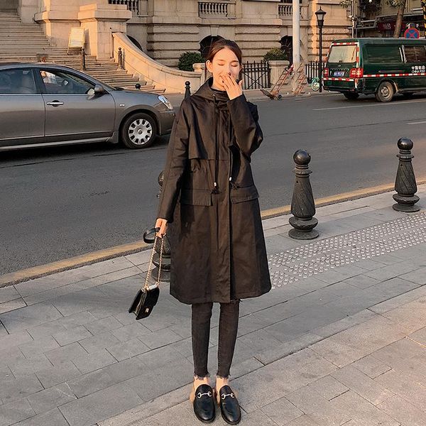 elegant ladies oversize hooded loose overcoat women windproof long sleeve long woman coat korean ladies chic women's windbreaker, Tan;black
elegant ladies oversize hooded loose overcoat women windproof long sleeve long woman coat korean ladies chic women's windbreaker, Tan;black
