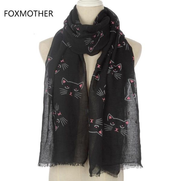 shawls foxmother cute fashion ladies black grey beige cat print long scarf for womens, Blue;gray
shawls foxmother cute fashion ladies black grey beige cat print long scarf for womens, Blue;gray