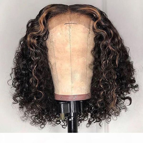 150% curly bob wig m1b 27 ombre color human hair wigs 4x4 closure wig for women remy brazilian hair baby pre plucked, Black;brown
150% curly bob wig m1b 27 ombre color human hair wigs 4x4 closure wig for women remy brazilian hair baby pre plucked, Black;brown
