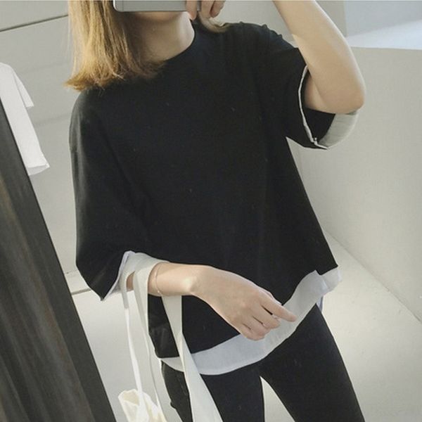 xhvls loose solid fake two piece short sleeve loose t-shirt fake two solid piece yxvk4 sleeve t-shirt short, White
xhvls loose solid fake two piece short sleeve loose t-shirt fake two solid piece yxvk4 sleeve t-shirt short, White