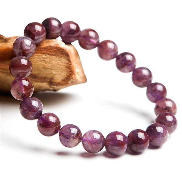 9.5mm genuine natural auralite 23 stone purple red crystal quartz round bead fashion jewelry bracelet, Black
9.5mm genuine natural auralite 23 stone purple red crystal quartz round bead fashion jewelry bracelet, Black