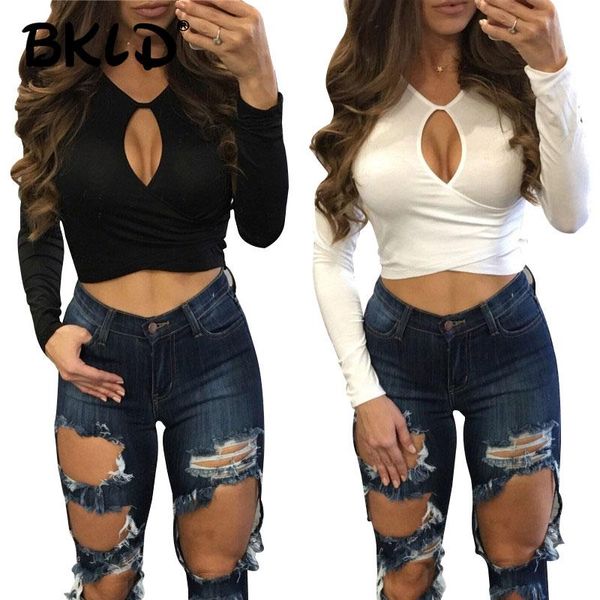 bkld fashion 2020 t shirt women long sleeves keyhole bust wrap crop t-shirt women hollow out solid color casual tshirt, White
bkld fashion 2020 t shirt women long sleeves keyhole bust wrap crop t-shirt women hollow out solid color casual tshirt, White
