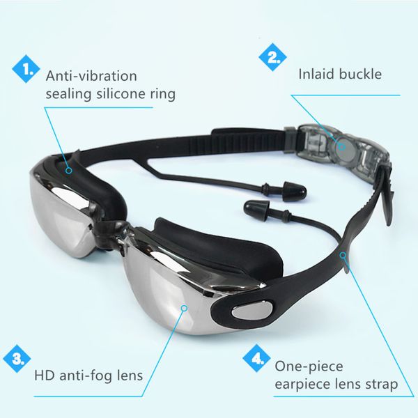 anti-fog swimming comfortable waterproof and new style plating prescription glasses swim goggle equipment goggles
anti-fog swimming comfortable waterproof and new style plating prescription glasses swim goggle equipment goggles